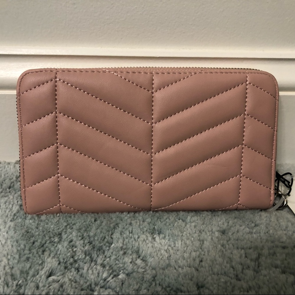 Steve Madden Zip Around Wallet Blush - Picture 4 of 8